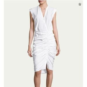 Veronica Beard Ruched Shirt Dress NWT